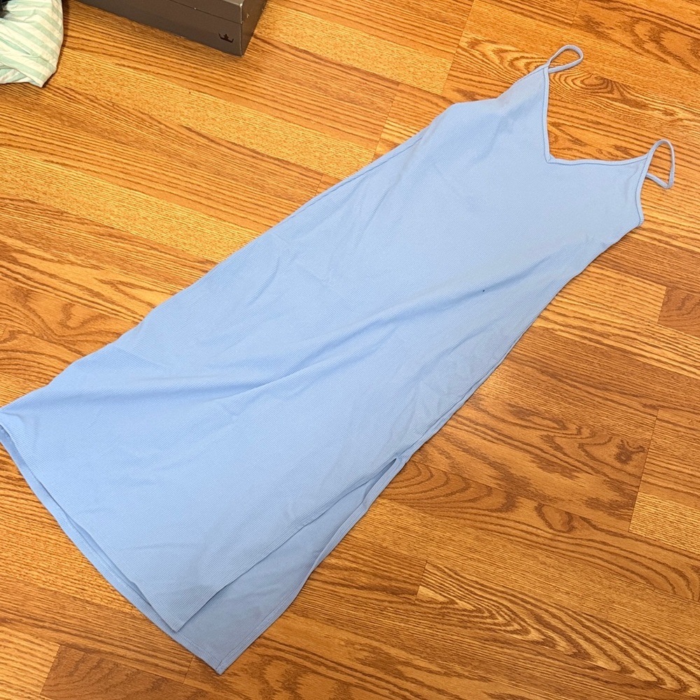 A&F, Light Blue Slip Dress with Spaghetti Straps, M